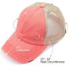 imageCC Ponycap Messy High Bun Ponytail Adjustable Glitter Mesh Trucker Baseball CapCoral