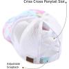 imageCC Ponycap Messy High Bun Ponytail Adjustable Glitter Mesh Trucker Baseball CapCotton Candy  Mesh