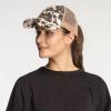 imageCC Ponycap Messy High Bun Ponytail Adjustable Glitter Mesh Trucker Baseball CapCow Beige