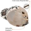 imageCC Ponycap Messy High Bun Ponytail Adjustable Glitter Mesh Trucker Baseball CapCow Beige