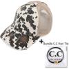 imageCC Ponycap Messy High Bun Ponytail Adjustable Glitter Mesh Trucker Baseball CapCow Beige