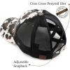 imageCC Ponycap Messy High Bun Ponytail Adjustable Glitter Mesh Trucker Baseball CapCow Black