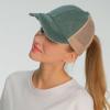 imageCC Ponycap Messy High Bun Ponytail Adjustable Glitter Mesh Trucker Baseball CapDk Green