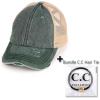 imageCC Ponycap Messy High Bun Ponytail Adjustable Glitter Mesh Trucker Baseball CapDk Green