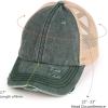 imageCC Ponycap Messy High Bun Ponytail Adjustable Glitter Mesh Trucker Baseball CapDk Green