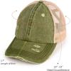 imageCC Ponycap Messy High Bun Ponytail Adjustable Glitter Mesh Trucker Baseball CapDk Olive