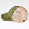 imageCC Ponycap Messy High Bun Ponytail Adjustable Glitter Mesh Trucker Baseball CapDk Olive