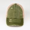 imageCC Ponycap Messy High Bun Ponytail Adjustable Glitter Mesh Trucker Baseball CapDk Olive