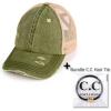 imageCC Ponycap Messy High Bun Ponytail Adjustable Glitter Mesh Trucker Baseball CapDk Olive