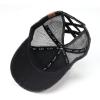 imageCC Ponycap Messy High Bun Ponytail Adjustable Glitter Mesh Trucker Baseball CapGlitter Meshblack
