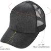 imageCC Ponycap Messy High Bun Ponytail Adjustable Glitter Mesh Trucker Baseball CapGlitterblack