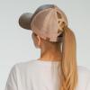 imageCC Ponycap Messy High Bun Ponytail Adjustable Glitter Mesh Trucker Baseball CapGlittergold