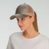 imageCC Ponycap Messy High Bun Ponytail Adjustable Glitter Mesh Trucker Baseball CapGlittergold
