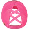 imageCC Ponycap Messy High Bun Ponytail Adjustable Glitter Mesh Trucker Baseball CapGlitterhot Pink