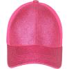 imageCC Ponycap Messy High Bun Ponytail Adjustable Glitter Mesh Trucker Baseball CapGlitterhot Pink