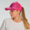 imageCC Ponycap Messy High Bun Ponytail Adjustable Glitter Mesh Trucker Baseball CapGlitterhot Pink