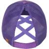 imageCC Ponycap Messy High Bun Ponytail Adjustable Glitter Mesh Trucker Baseball CapGlitterpurple