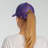 imageCC Ponycap Messy High Bun Ponytail Adjustable Glitter Mesh Trucker Baseball CapGlitterpurple