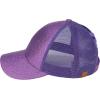 imageCC Ponycap Messy High Bun Ponytail Adjustable Glitter Mesh Trucker Baseball CapGlitterpurple