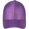 imageCC Ponycap Messy High Bun Ponytail Adjustable Glitter Mesh Trucker Baseball CapGlitterpurple
