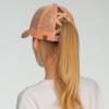 imageCC Ponycap Messy High Bun Ponytail Adjustable Glitter Mesh Trucker Baseball CapGlitterrose Gold
