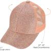 imageCC Ponycap Messy High Bun Ponytail Adjustable Glitter Mesh Trucker Baseball CapGlitterrose Gold