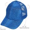 imageCC Ponycap Messy High Bun Ponytail Adjustable Glitter Mesh Trucker Baseball CapGlitterroyal
