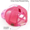 imageCC Ponycap Messy High Bun Ponytail Adjustable Glitter Mesh Trucker Baseball CapHot Pink  Mesh