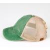 imageCC Ponycap Messy High Bun Ponytail Adjustable Glitter Mesh Trucker Baseball CapHt Green