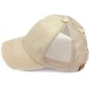 imageCC Ponycap Messy High Bun Ponytail Adjustable Glitter Mesh Trucker Baseball CapKhaki