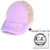 imageCC Ponycap Messy High Bun Ponytail Adjustable Glitter Mesh Trucker Baseball CapLavender