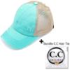 imageCC Ponycap Messy High Bun Ponytail Adjustable Glitter Mesh Trucker Baseball CapMint