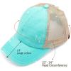 imageCC Ponycap Messy High Bun Ponytail Adjustable Glitter Mesh Trucker Baseball CapMint