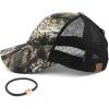imageCC Ponycap Messy High Bun Ponytail Adjustable Glitter Mesh Trucker Baseball CapMossyoak