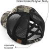 imageCC Ponycap Messy High Bun Ponytail Adjustable Glitter Mesh Trucker Baseball CapMossyoak