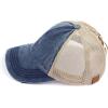 imageCC Ponycap Messy High Bun Ponytail Adjustable Glitter Mesh Trucker Baseball CapNavy