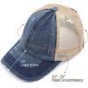 imageCC Ponycap Messy High Bun Ponytail Adjustable Glitter Mesh Trucker Baseball CapNavy