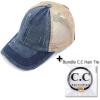 imageCC Ponycap Messy High Bun Ponytail Adjustable Glitter Mesh Trucker Baseball CapNavy