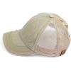 imageCC Ponycap Messy High Bun Ponytail Adjustable Glitter Mesh Trucker Baseball CapOlive