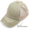 imageCC Ponycap Messy High Bun Ponytail Adjustable Glitter Mesh Trucker Baseball CapOlive