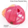imageCC Ponycap Messy High Bun Ponytail Adjustable Glitter Mesh Trucker Baseball CapOrange  Mesh