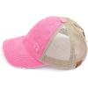 imageCC Ponycap Messy High Bun Ponytail Adjustable Glitter Mesh Trucker Baseball CapPink