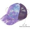 imageCC Ponycap Messy High Bun Ponytail Adjustable Glitter Mesh Trucker Baseball CapPurple  Mesh