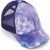 imageCC Ponycap Messy High Bun Ponytail Adjustable Glitter Mesh Trucker Baseball CapPurple  Mesh