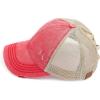 imageCC Ponycap Messy High Bun Ponytail Adjustable Glitter Mesh Trucker Baseball CapRed