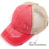imageCC Ponycap Messy High Bun Ponytail Adjustable Glitter Mesh Trucker Baseball CapRed