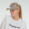 imageCC Ponycap Messy High Bun Ponytail Adjustable Glitter Mesh Trucker Baseball CapSnake Sequinbrown
