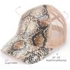 imageCC Ponycap Messy High Bun Ponytail Adjustable Glitter Mesh Trucker Baseball CapSnake Sequinbrown