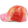 imageCC Ponycap Messy High Bun Ponytail Adjustable Glitter Mesh Trucker Baseball CapTie Dyeorange