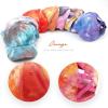 imageCC Ponycap Messy High Bun Ponytail Adjustable Glitter Mesh Trucker Baseball CapTie Dyeorange